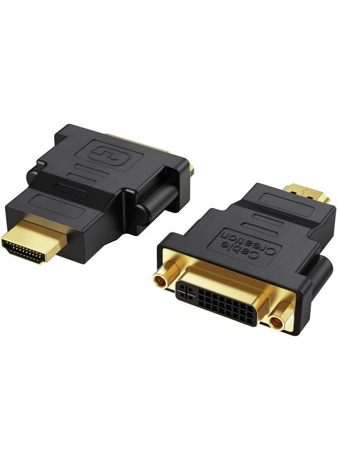 CableCreation Hdmi To Dvi Adapter 2 Pack Bi Directional Hdmi Male To Dvi Female Converter 1080P Dvi To Hdmi Conveter 3D For Ps4 Ps5 Tv Box Blu Ray Projector Hdtv 0.15M Black - Image 1
