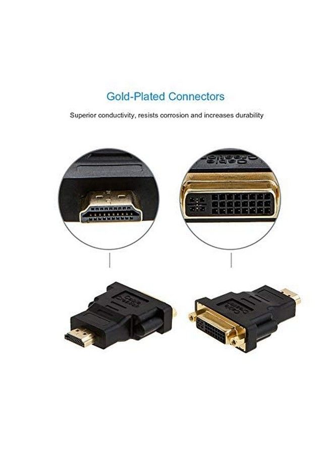 CableCreation Hdmi To Dvi Adapter 2 Pack Bi Directional Hdmi Male To Dvi Female Converter 1080P Dvi To Hdmi Conveter 3D For Ps4 Ps5 Tv Box Blu Ray Projector Hdtv 0.15M Black - Image 5