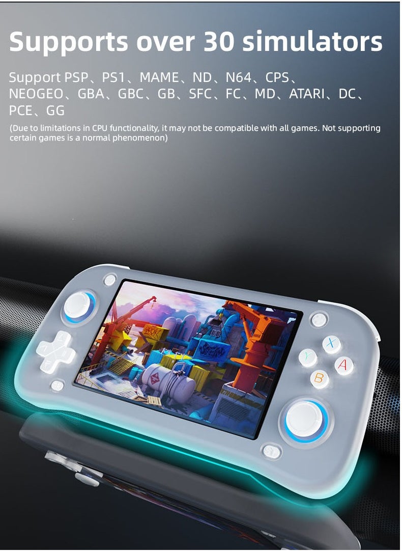 2025 XF43 Retro Handheld Game Console, 4.3” IPS Screen, Hall Joystick & Triggers, RK3128 Gaming Chip, 3000mAh Battery, 30+ Emulators with preload game, HDMI 1.4 Output, Ergonomic Design