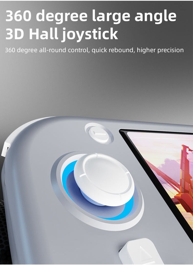 2025 XF43 Retro Handheld Game Console, 4.3” IPS Screen, Hall Joystick & Triggers, RK3128 Gaming Chip, 3000mAh Battery, 30+ Emulators with preload game, HDMI 1.4 Output, Ergonomic Design