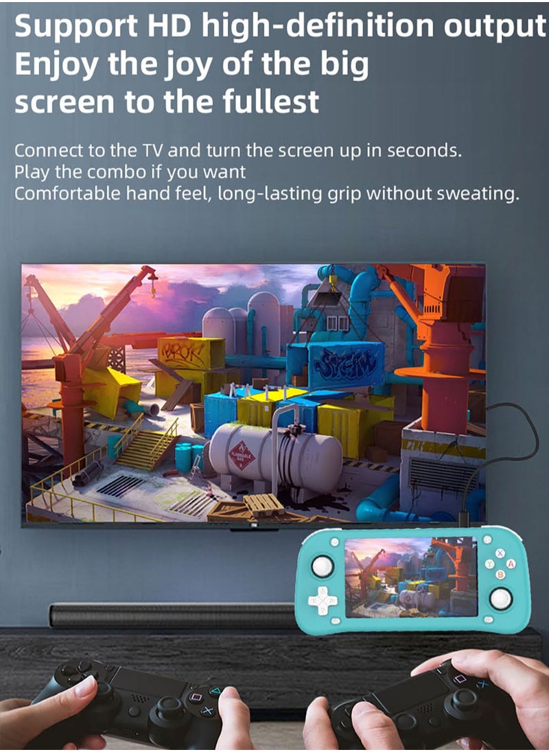 2025 XF43 Retro Handheld Game Console, 4.3” IPS Screen, Hall Joystick & Triggers, RK3128 Gaming Chip, 3000mAh Battery, 30+ Emulators with preload game, HDMI 1.4 Output, Ergonomic Design