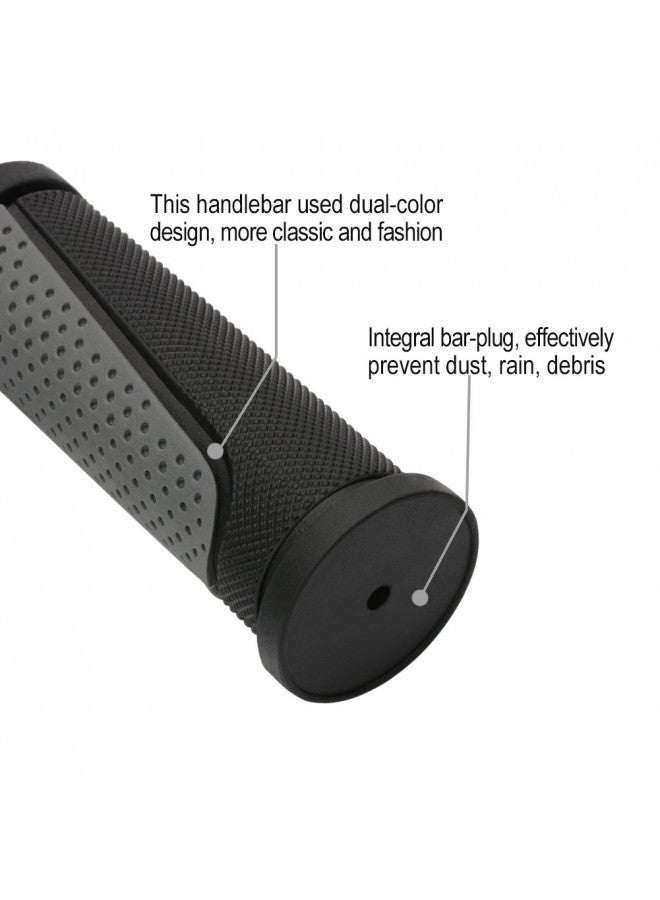 TOPCABIN TOPCABIN 2X Short Mini Handlebar Bicycle Grips Fit Many Standard Bikes 90MM Length (Black + Grey) - Image 4