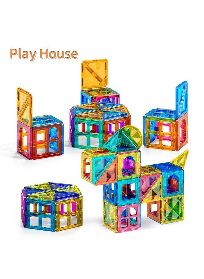 TEMI Magnetic Tilesbuilding Blocks Magnets Building Set Stem & Learning & Education Toys Christmas Toy Gift For Ages 3 4 5 6 7 8+ Year Old Toddler Kids Boys And Girls (Magnetic Tiles80Pcs)  - Image 5
