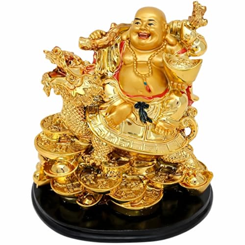 FENGSHUI Vastu / Feng Shui Laughing Buddha on Dragon for Remove Bad Luck by JPS Retail | Vastu Feng Shui Items | Laughing Buddha Gift - Image 1