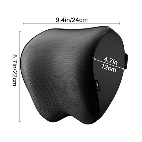 Crofy 2-Pack Car Neck Pillow, Softness Car Headrest Pillow for Driving with Adjustable Strap, 100% Memory Foam and Breathable Removable Cover, Comfortable Ergonomic Design, 4.7 Inches Thick - Image 3