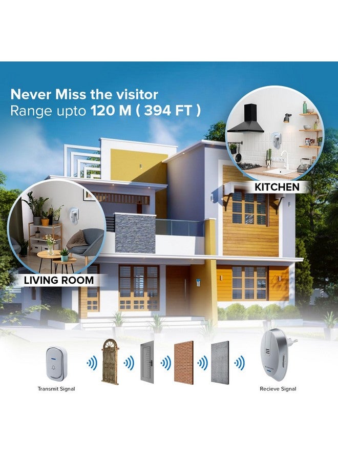 Anchor by Panasonic Wireless Doorbell | 45 Melodies Calling Bell for Home, Office with 120 Meter Operating Range | Door Bell for home (22730) - Image 2