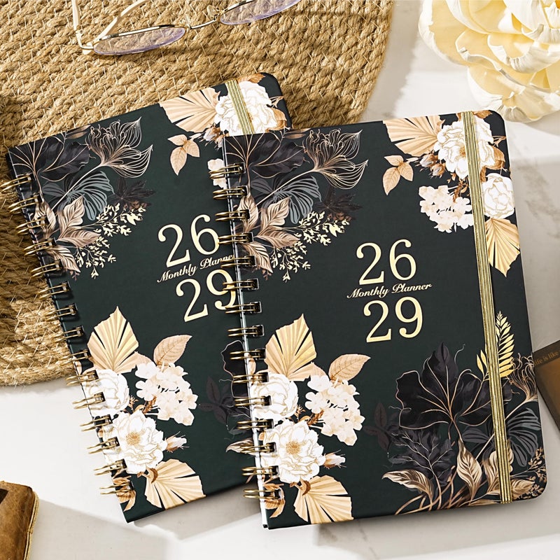 Vindora 2026-2029 Monthly Planner/Calendar - 3 Year Monthly Planner 2026-2029, July 2026 - June 2029, 6.3" x8.4", 3 Year Calendar with Tabs, Hardcover, Inner Pocket - Image 2