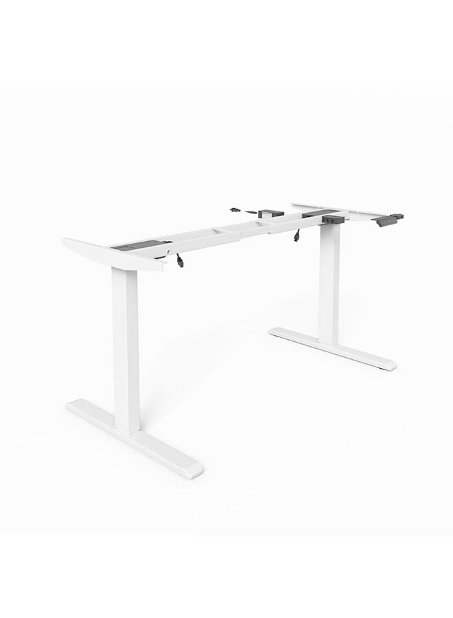 Sky Land Electric Height-Adjustable Standing Desk Frame, Ergonomic Sit-Stand Workstation, Customizable Height, Dual Motor Design, Smart Controller for Home & Office, White (Frame Only) - Image 1