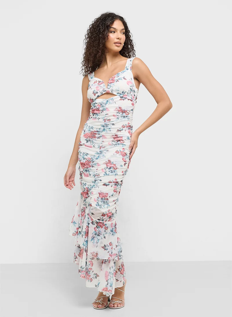 Ginger Floral Cutout Dress