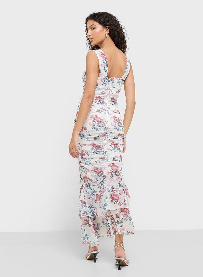 جينجر فستان مزين بفتحات على شكل زهور - Image 2