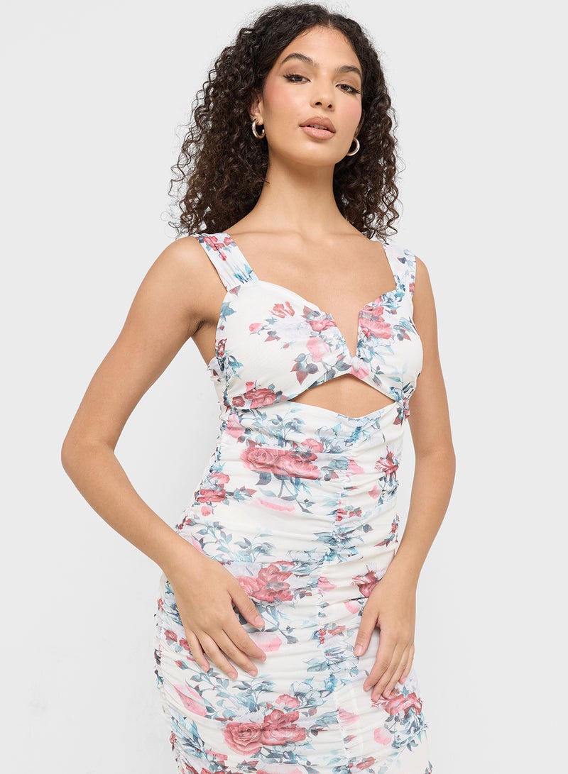 جينجر فستان مزين بفتحات على شكل زهور - Image 3