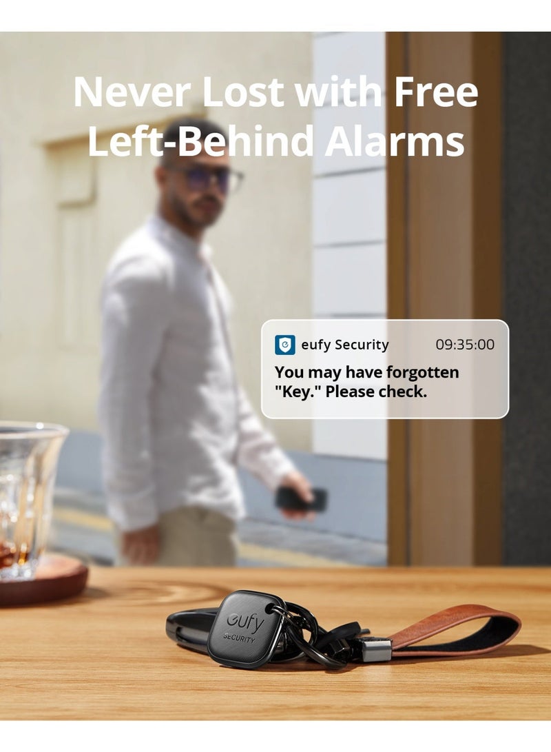 eufy رابط سمارت تراك من يوفاي (أسود، عبوة 1)، غير مدعوم من أندرويد، يعمل مع تطبيق آبل فايند ماي (لنظام iOS فقط)، كاشف المفاتيح، جهاز تتبع بلوتوث لسماعات الأذن والأمتعة، كاشف الهاتف، مقاوم للماء. حزمة - Image 2