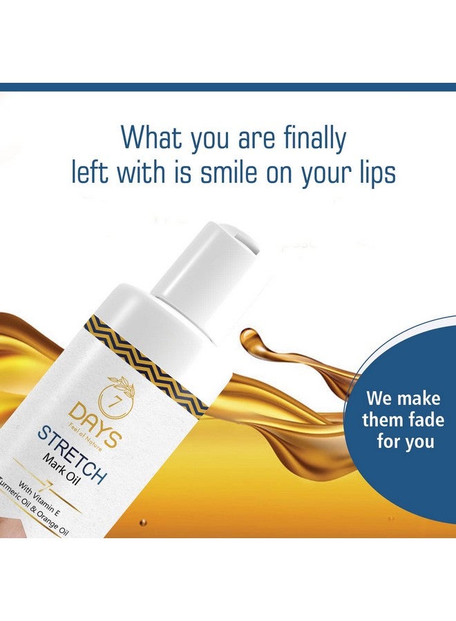 7 Days Stretch Marks Oil With Rosehip Sunflower Olive & Almond Oil Reduce Stretch Marks Scars And Moisturizes Skin (100Ml) - Image 3