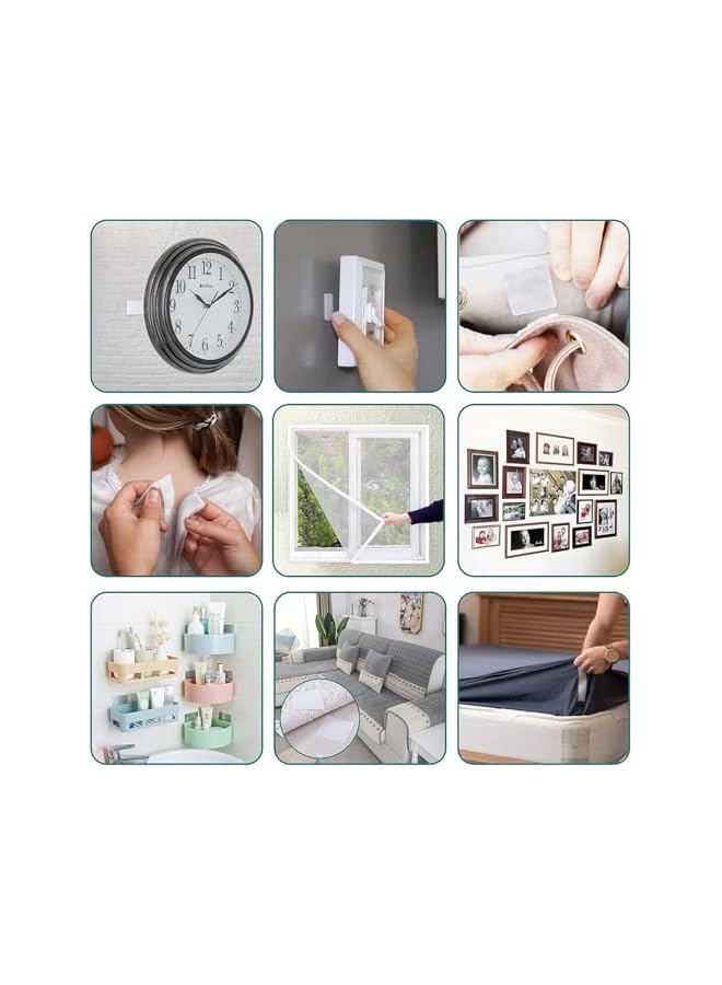 PROMASS promass Hook and Loop Self Adhesive Strip Sticky Tape (2cm Width and 5m Length, White)  - Image 4