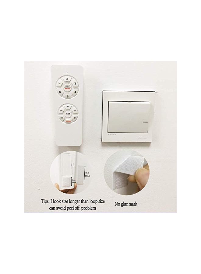 PROMASS promass Hook and Loop Self Adhesive Strip Sticky Tape (2cm Width and 5m Length, White)  - Image 2
