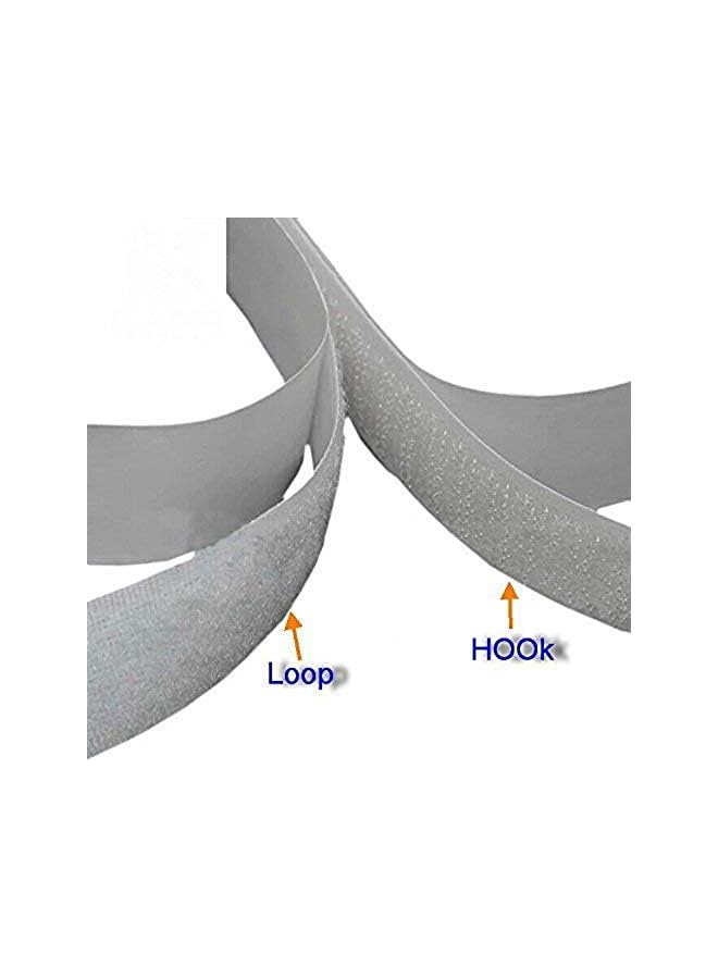 PROMASS promass Hook and Loop Self Adhesive Strip Sticky Tape (2cm Width and 5m Length, White)  - Image 3