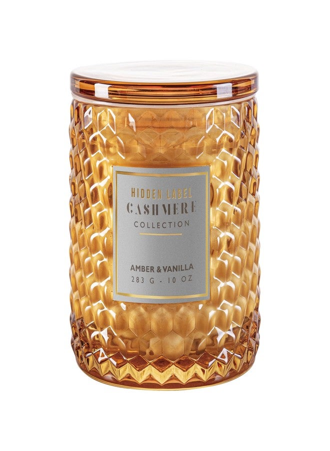 Hidden Label Amber & Vanilla Fall Candles, Natural Candle Non Toxic,100% Cotton Lead-Free Wick,Candles for Home Scented,10 oz 65 Hours Burn time,Candle Gifts for Women & Men. - Image 1