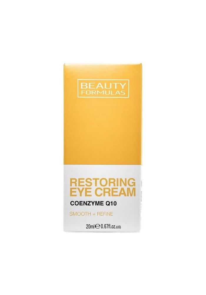 Beauty Formulas Coenzyme Q10 Restoring Eye Cream, 20ml - Anti-Aging with Green Tea & Coffee Oil
