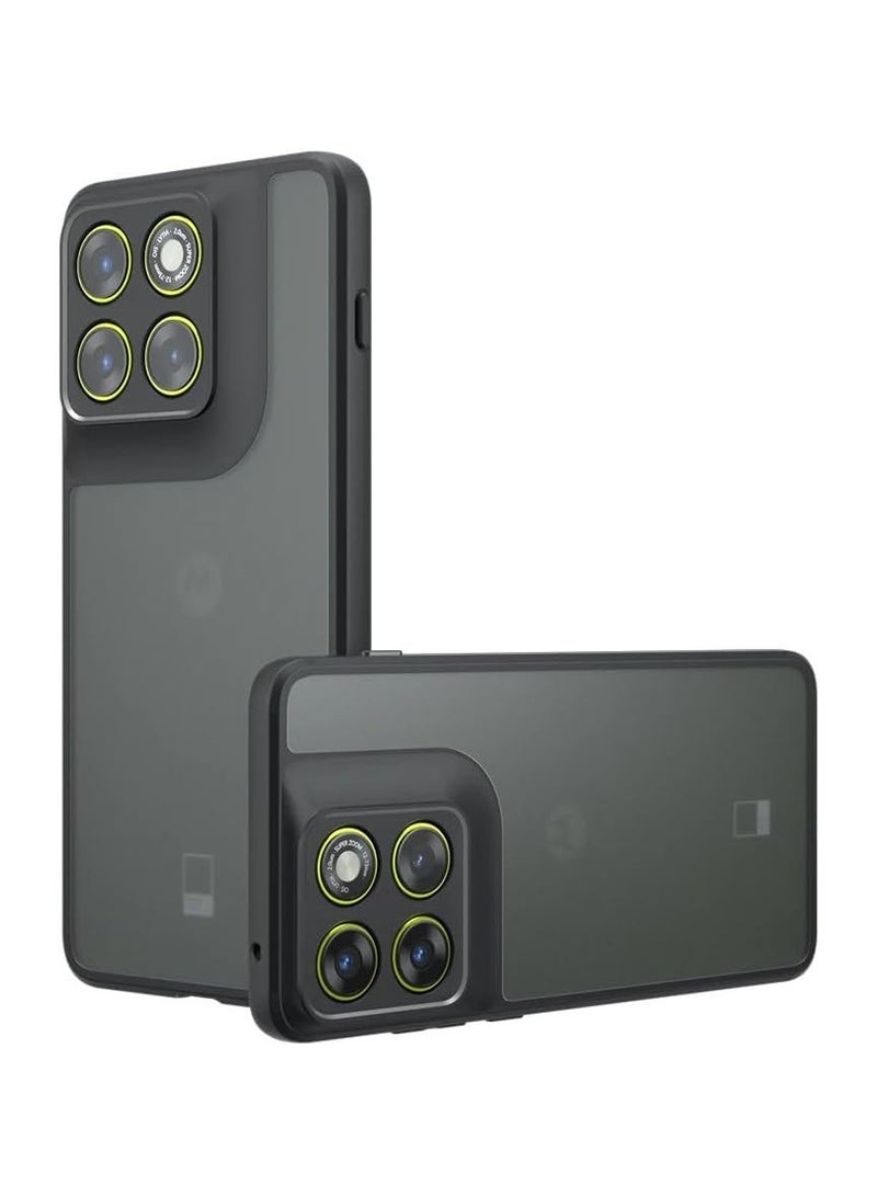 عام غطاء متوافق مع Motorola Edge 70 - حافظة شفافة عاتمة لطيفة على البشرة مع حماية إيرباج، غطاء مضاد للاصفرار من PC + TPU مقاوم للصدمات - Image 1