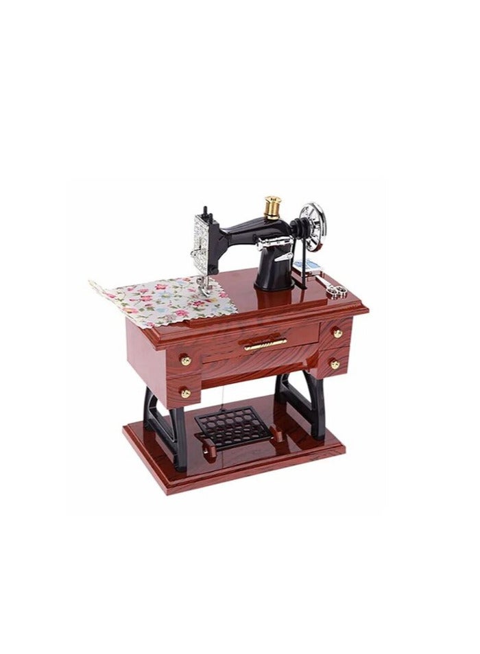 Sewing Machine Music Box, Clockwork Vintage Music Box, Gifts For Birthday - Image 1