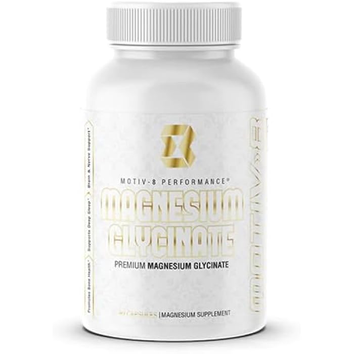 Motiv-8 Magnesium Glycinate, Relaxation, Sleep Support, Mood Elevation, 100% Vegan, 500 mg (180 Veggie Capsule) - Image 1