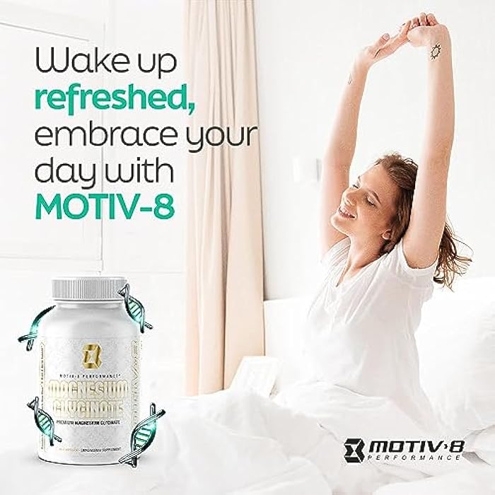 Motiv-8 Magnesium Glycinate, Relaxation, Sleep Support, Mood Elevation, 100% Vegan, 500 mg (180 Veggie Capsule) - Image 5