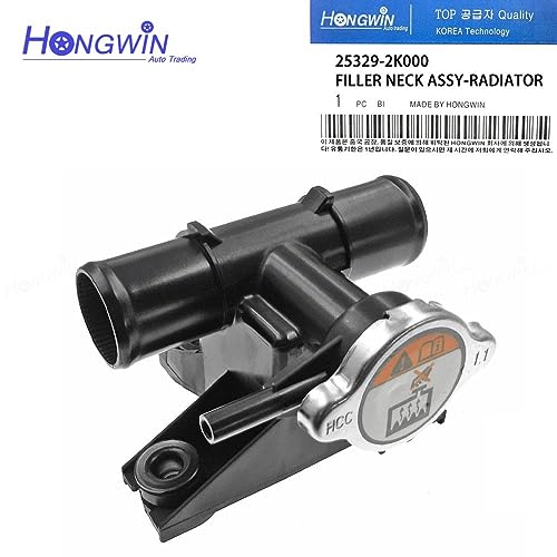 HWATPS 25329-2K000 Engine Radiator Coolant Filler Neck With Radiator Cap Fits for Kia Soul 1.6L 2.0L 2010-2011 - Image 2