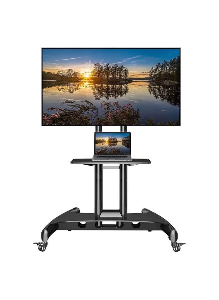 Mobile TV Stand with Wheels for 32–65 Inch Flat Screen LCD, LED, OLED, Plasma – Up to 45.5kg – Model AVA1500-60-1P - Image 1