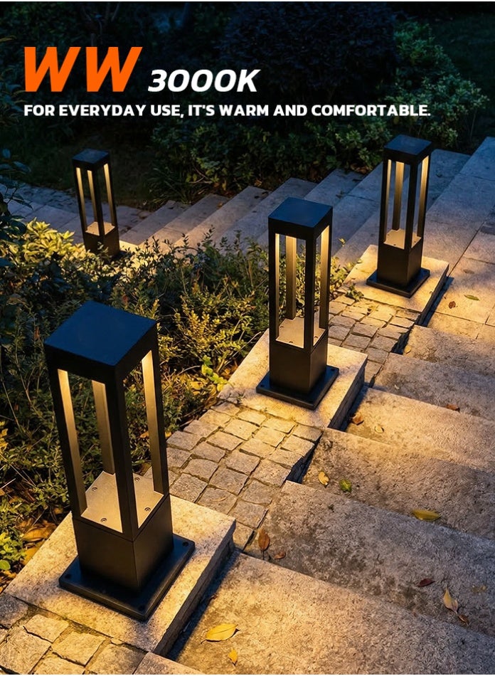 في ماكس مصباح LED بطول 30 سم - عمود حديقة عصري من الألومنيوم بقوة 12 واط، مقاوم للماء بمعيار IP65 (تيار متردد 220-240 فولت) - Image 3