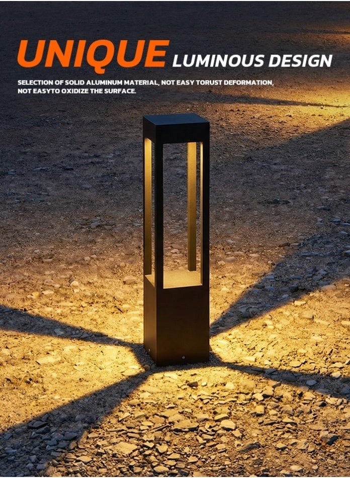 Vmax 30cm LED Bollard Path Light - 12W Modern Aluminum Garden Pillar, IP65 Waterproof (AC 220-240V) - Image 3
