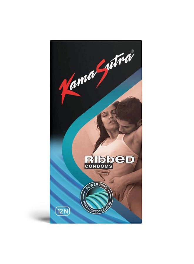 KamaSutra Ribbed Condoms 12's - Image 1