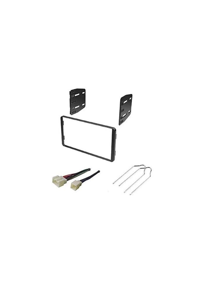 ASC Audio Car Stereo Radio Install Dash Kit with Wire Harness and Radio Tool for Double Din Aftermarket Radio