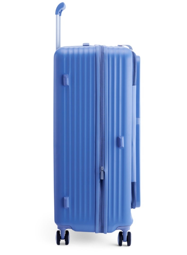 AMERICAN TOURISTER Trento + Suitcase, Check-In Size 76 cm / 28 inch, 4 Spinner Wheels, Hard Top, Polycarbonate, Elemental Blue|Lightweight|DuoSaf™ Security Zipper|2 In 1 Optimov™ Shock Absorbing Wheels|Top Opening|Expandable - 3 Years International Warranty - Image 3