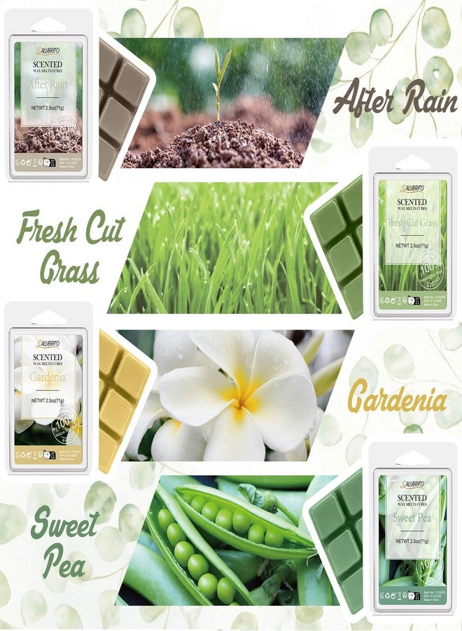 SALUBRITO Spring Scented Wax Melts, Strong Scented Soy Wax Cubes - Rain, Fresh Cut Grass, Ocean Breeze, Sweet Pea, Rose Geranium, Gardenias, Freesia, Bamboo, Variety Gift Set, 8x2.5oz - Image 3