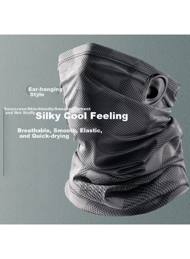 Car Return Car Guimu Sunscreen Face Mask Men's Riding Ice Silk Towel Neck Cover Magic Headscarf Female Windproof Dust Riding Equipment Fishing Face Mask - Image 2
