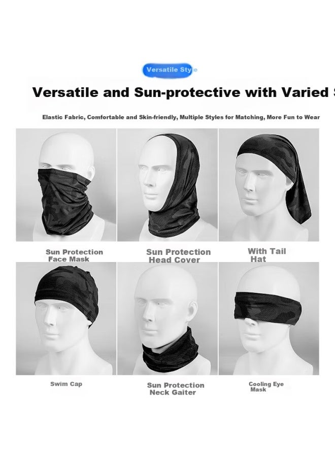 Car Return Car Guimu Sunscreen Face Mask Men's Riding Ice Silk Towel Neck Cover Magic Headscarf Female Windproof Dust Riding Equipment Fishing Face Mask - Image 3