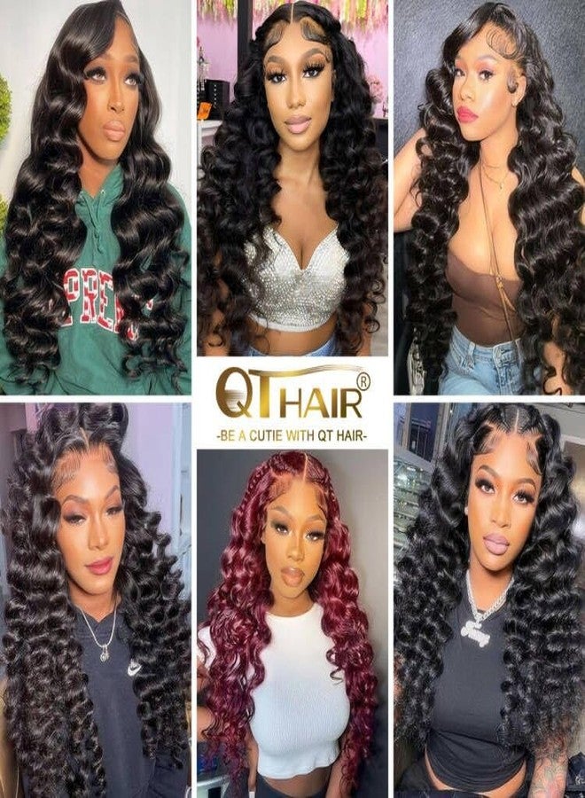 QTHAIR 18A 13x4 HD Lace Frontal Human Hair Loose Wave Frontal Pre Plucked with Baby Hair Ear to Ear Transparent Lace Closure 100% Unprocessed Brazilian Human Hair (22inch) - Image 2