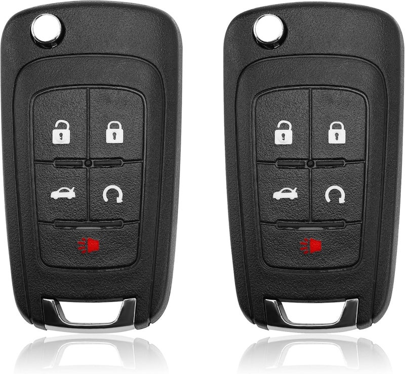 AMICAREP Chevy Keyless Entry Remote Car Key 5-Button 315MHz OHT01060512 Compatible with 2010-2021 Chevy GMC Buick (2PCS) - Image 1