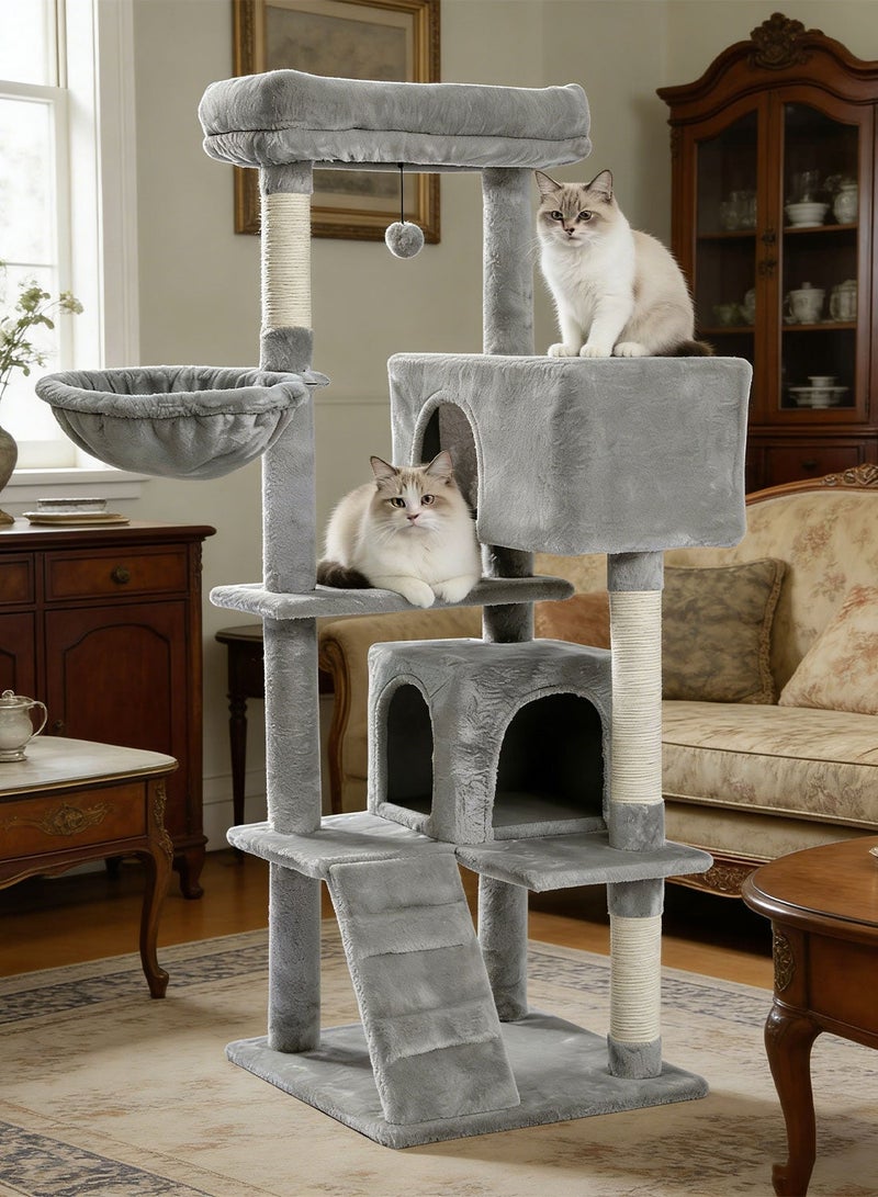MaBaby Multi-Level Plush Cat Scratching Post Cat Tree Cat Tower for Indoor - Image 3