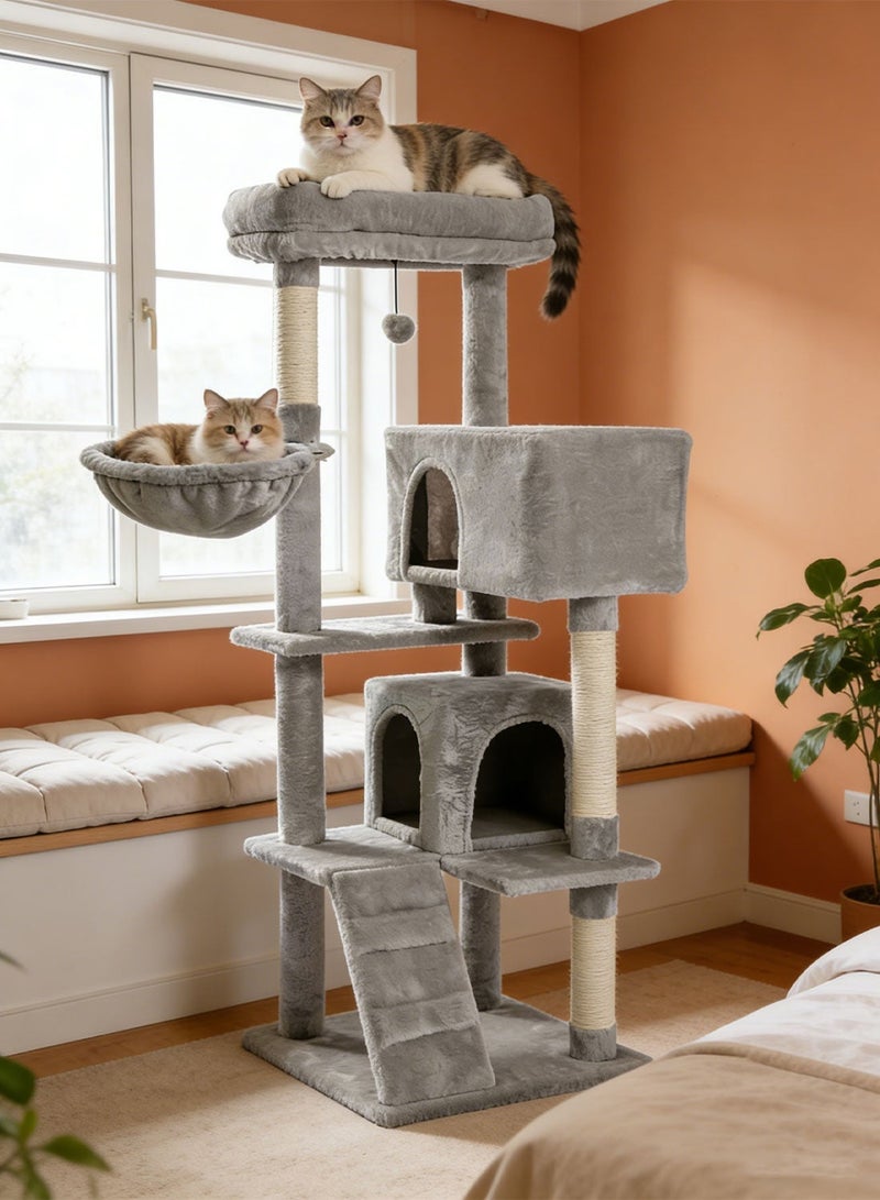 MaBaby Multi-Level Plush Cat Scratching Post Cat Tree Cat Tower for Indoor - Image 4