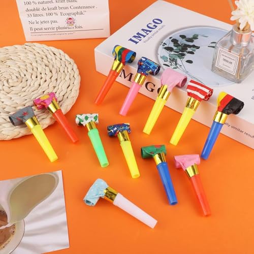 Zytiqt Whistle for Kids, 30-Pack Party Blowouts with Colorful Trumpets, Birthday Party Props for Kids and Adults, Fun Noisemakers for Sporting Events and Celebrations - Image 3