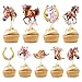 Rngmsi Horse Birthday Party Decorations for Girls 36PCS Horse Cupcake Toppers Decor Supplies Cowgirl Baby Shower Western Farm Party Decor - Image 2