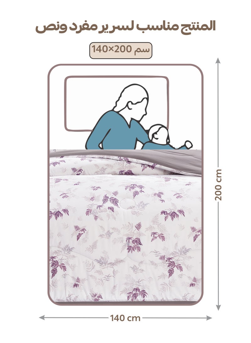 Doona Bedding Comforter Set, Fits 140x200 cm Single Size Bed – 4 Pcs Reversible Printed Design – 350 GSM All-Season Comforter – Premium Brushed Microfiber - Image 2
