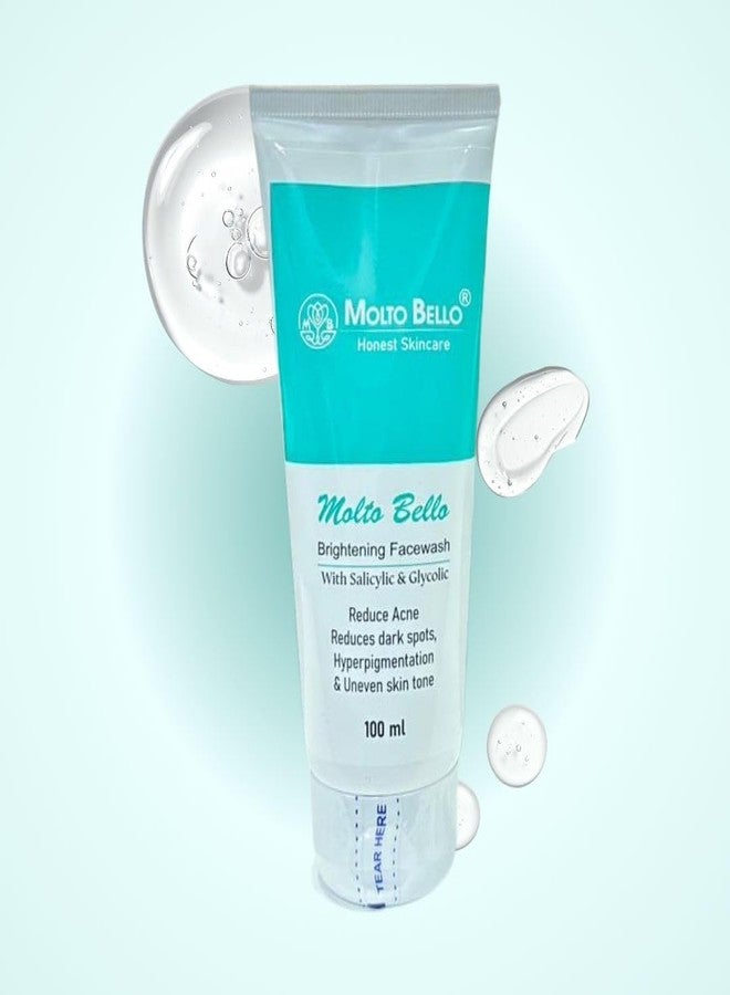 Molto Bello Brightening Facewash with Salicylic & Glycolic I Face Wash For Oily & Acne Prone Skin | Cleanser for Women & Men | 100 ml - Image 4
