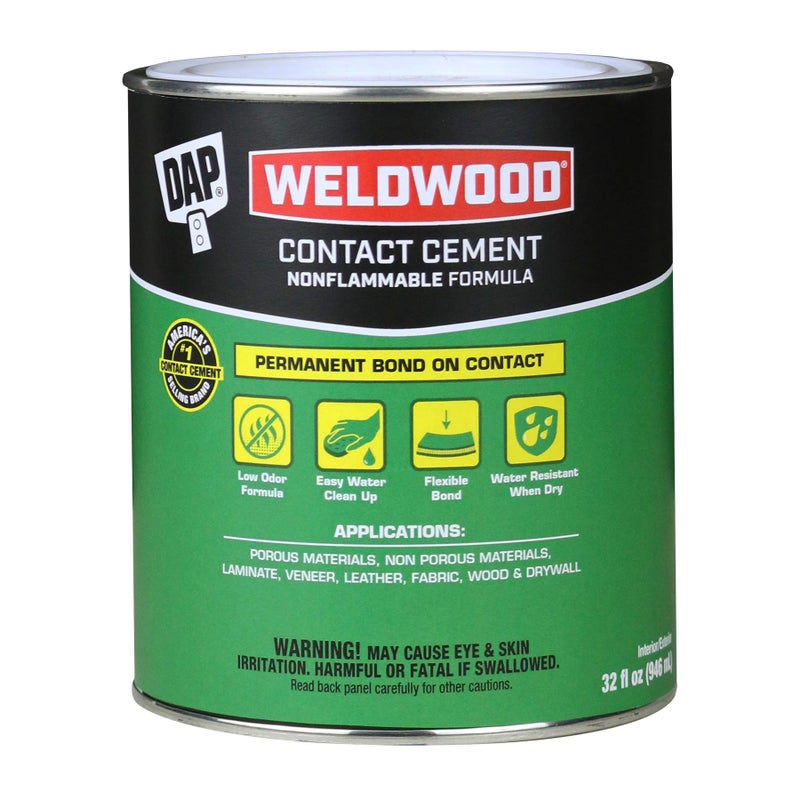 Dap 25332 Weldwood Nonflammable Contact Cement, 1-Quart - Image 1