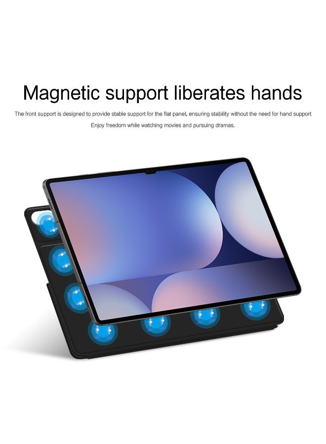 عام غطاء مغناطيسي متوافق مع سامسونج جالكسي تاب S10 الترا 14.6 بوصة (2024): غطاء لوحي ذكي مغناطيسي، مع فتحة قلم ووظيفة نوم/استيقاظ تلقائي وحامل متعدد الزوايا. - Image 3