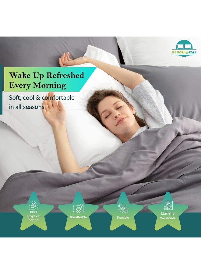 King Pillow Shams Set of 2 White Pillow Shams King 20X36 Pillow Covers 100% Egyptian Cotton 600 Thread Count Hotel Class Bedding Cushion Cover Decorative King Size Bed Pillow Shams Set - Image 5