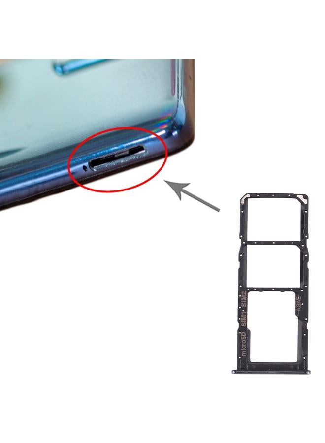 erorex For Samsung Galaxy A71 SIM Card Tray + SIM Card Tray + Micro SD Card Tray (Black) - Image 1