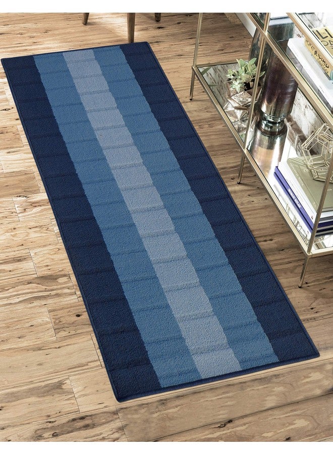 Status Contract Anti Slip Front Door Mat|(22"x55") Living Room Rug for Entrance Doors|Polypropylene Floor Mat for Home|Essential Small Rug for Office, Bedroom & Kitchen| (Blue), Rectangular - Image 1