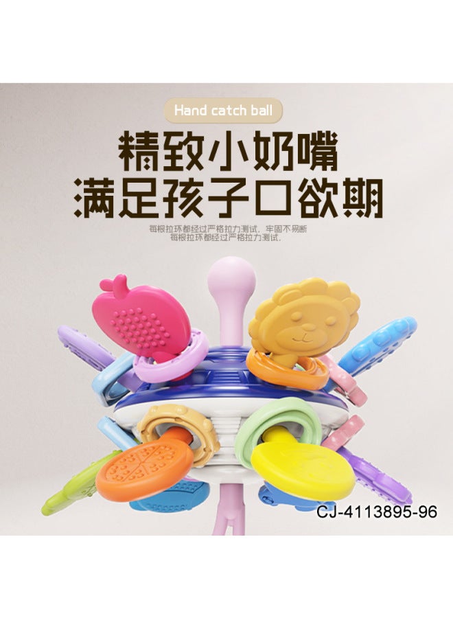 CJ Baby Lala Silicone Carrot Drawstring Flying Saucer Hand Ball Baby Early Education Grip Training Toy - Image 4